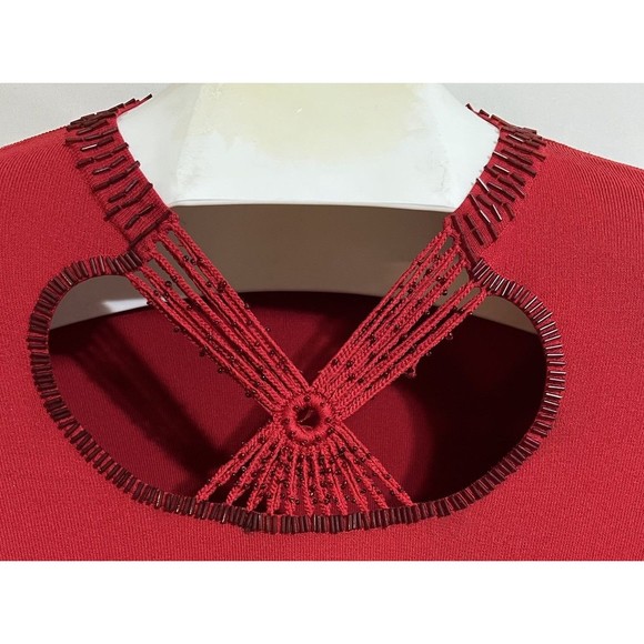 Belldini sweater vintage beaded embroidered Rare 80s 90s hip-hop Sexy Designer Q - Picture 2 of 5